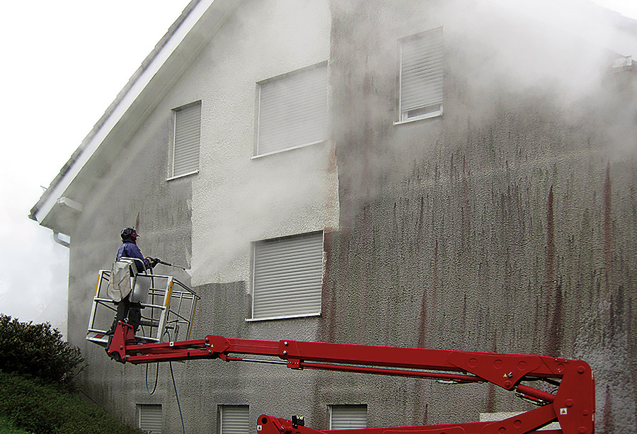 Fassadenreinigung Reihenhäuser Offenbach